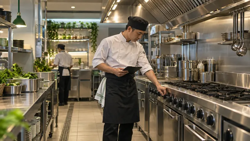 Quản lý ca kiểm tra thiết bị khi đóng ca bếp nhà hàng